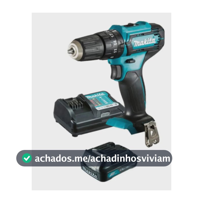 Kit Parafusadeira Furadeira De Impacto Hp333dwyx3 Makita Bateria 12V 1,5 Ah E carregador