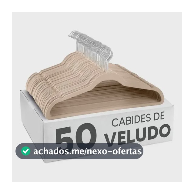 Kit 50 Cabides Kparts Aveludado Preto E Cinza Bege