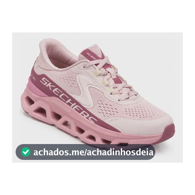 Tênis Skechers Glide Step Atlus Femenino  Academia Caminhada Rosa-claro 37 Br