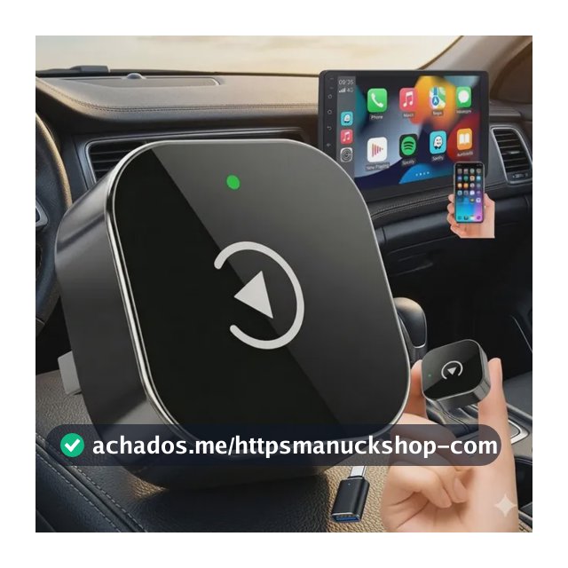 Carplay Adaptador Sem Fio Car Play Android Auto 2 Em 1 Usb