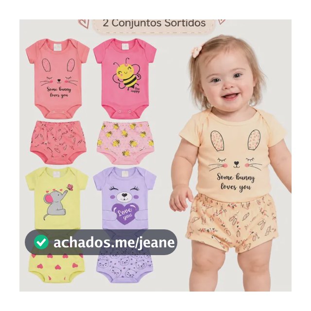 Kit 4 Peças Conjunto Body Verão Menina Feminino