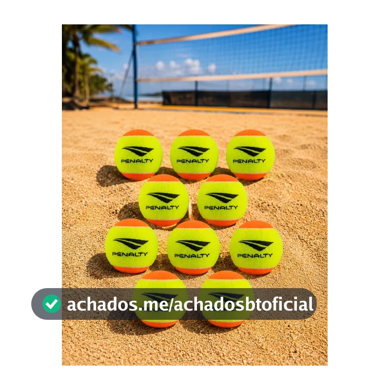 Kit 10 Bolas Beach Tennis Bolinha Tênis Praia Penalty
