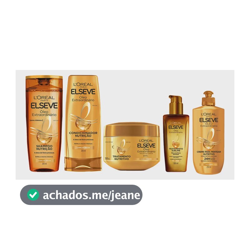 Kit Elseve Óleo Extraordinário Loreal Paris - 5 Itens