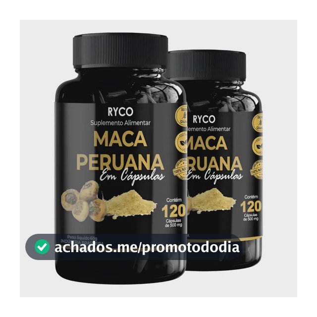 2x Maca Peruana 120 Cápsulas Original- Envio Já Sem Sabor