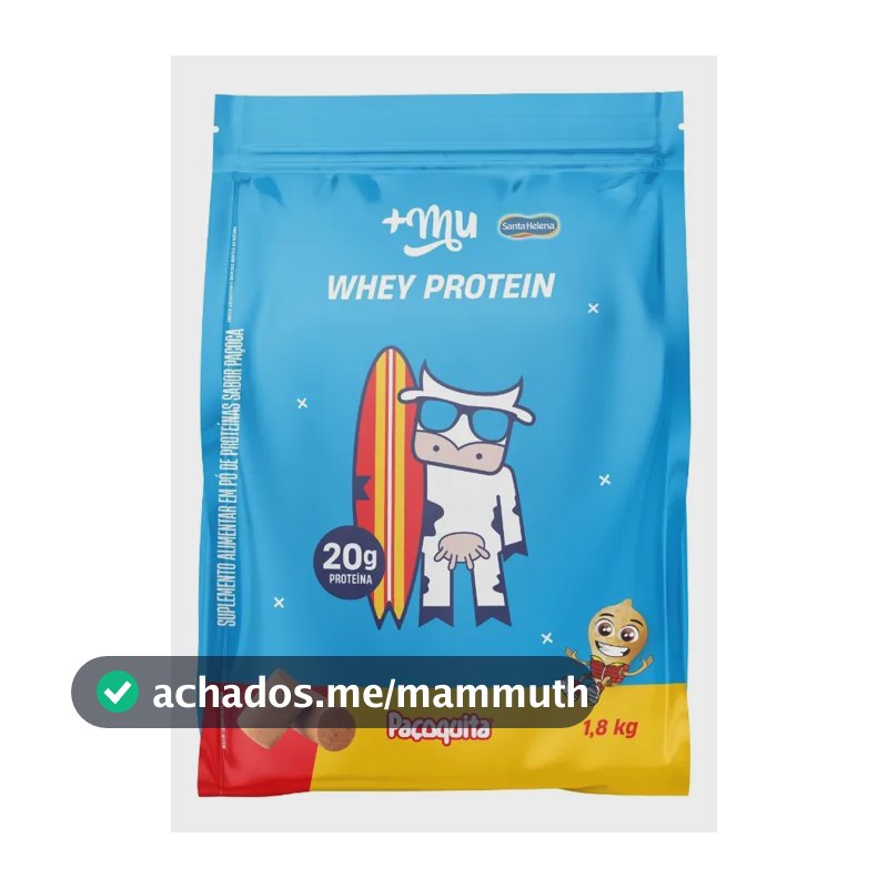 Whey Protein Concentrado Refil 1,8kg +mu Paçoquita
