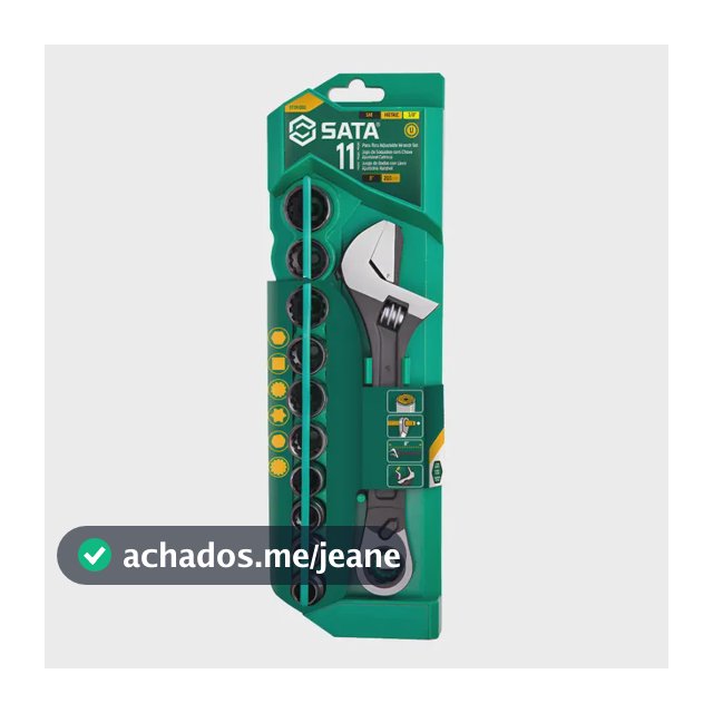 Jogo Soquetes Vortex X6 Chave Ajustável 11 Pçs St09000 Sata Verde
