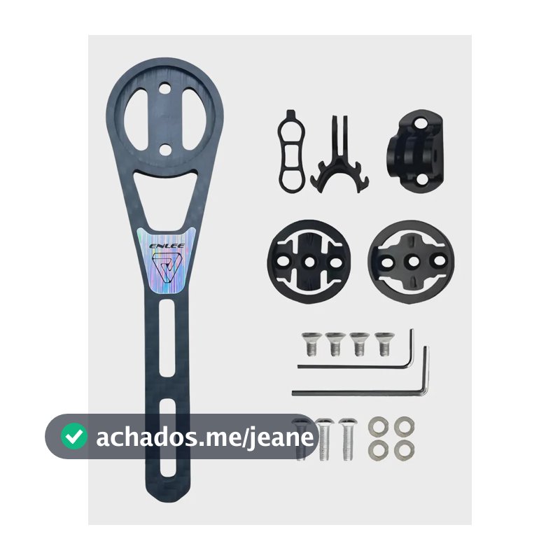 Suporte Gps Farol Guidão Integrado Aero Carbono Bike Preto
