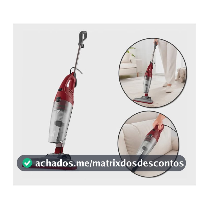 Aspirador de Pó Vertical e Portátil WAP High Speed Plus 1350W 3 em 1