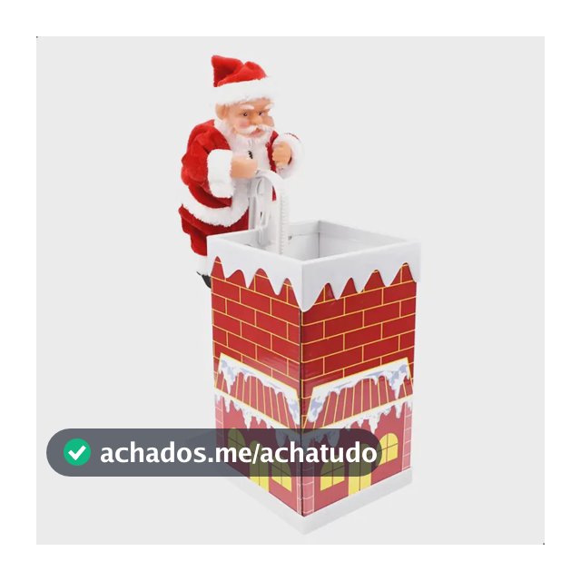 Papai Noel Musical Na Casinha Chamine Com Movimento Natal