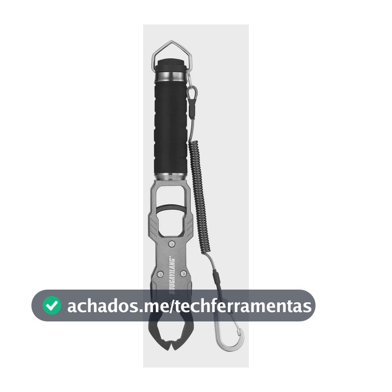 Alicate Pega Peixe Contenção Garra Balança 20kg Pesca Brasil Cinza