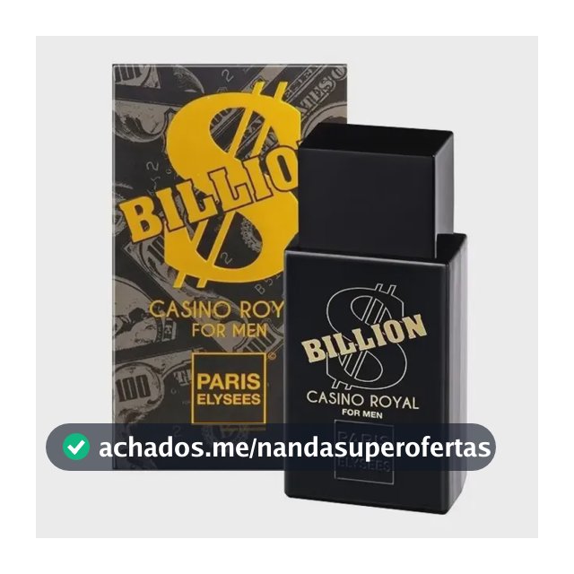 Perfume Billion Casino Royal Paris Elysees Masculino Intense 100ml Original