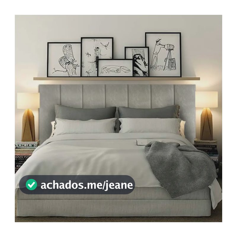 Kit 7 Peças Cabeceira De Cama Modular Para Cama Box De Casal Bege