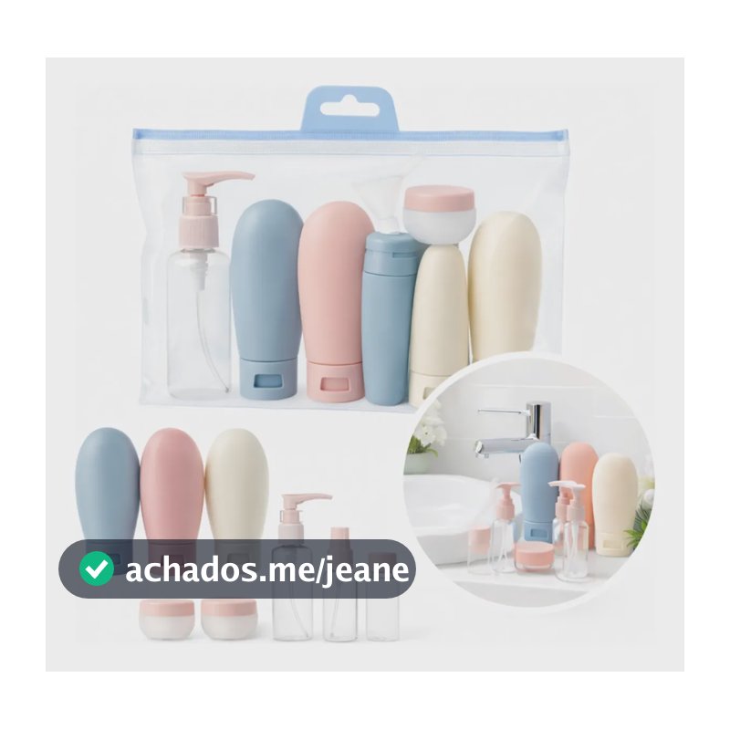 Kit Viagem Frascos Potes Spray 100ml Presente Multicolorido
