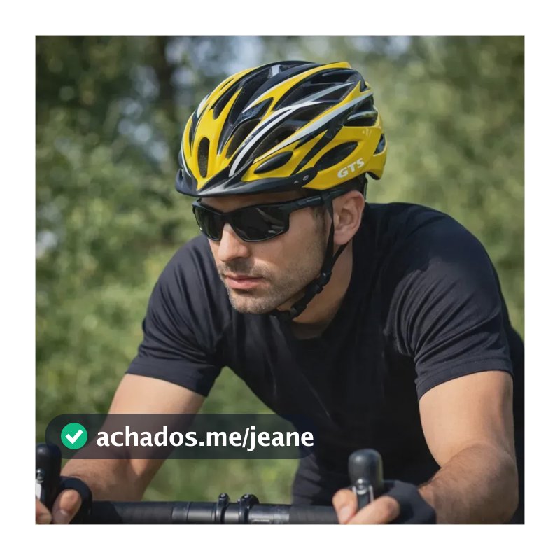 Capacete Bike Ciclismo Gts Out Mold Com Led - Preto/amarelo Cor Amarelo Tamanho