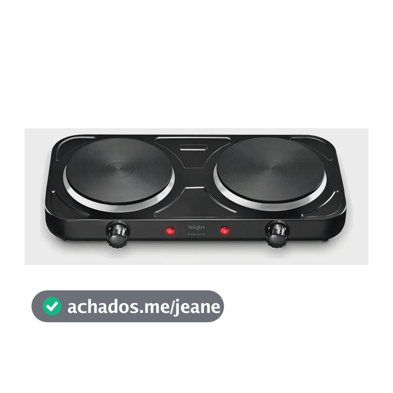 Fogão Elétrico Portátil Elgin Com 2 Bocas 2000W e