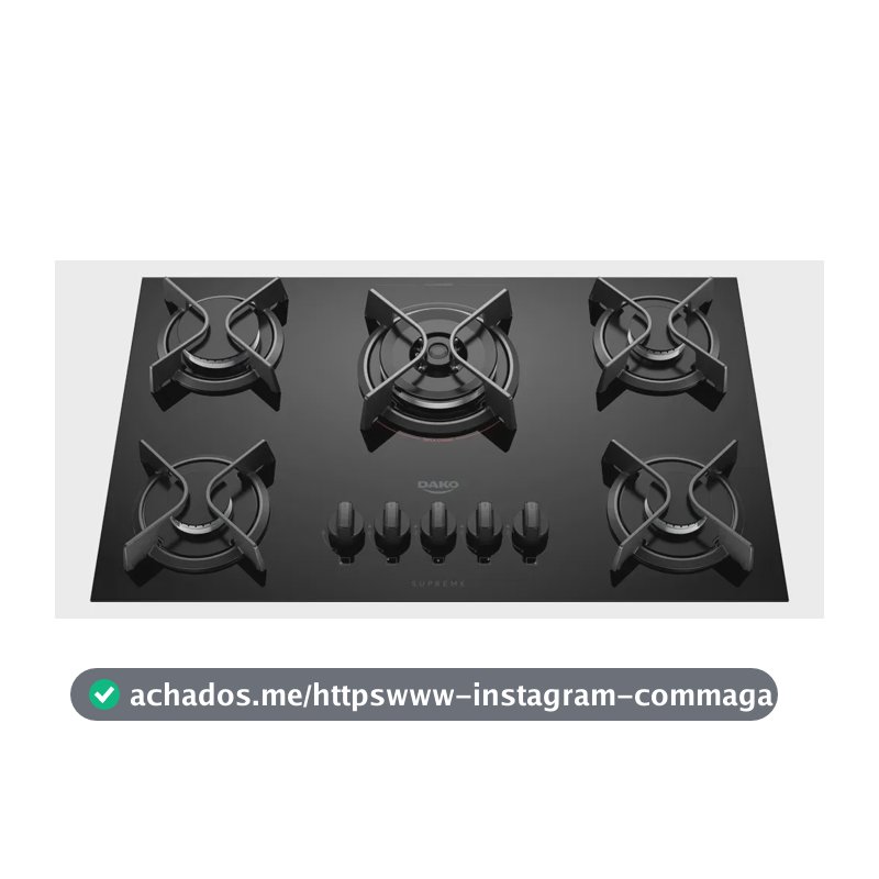 Cooktop 5 Bocas Dako Supreme Com Tripla Chama Preto Bivolt Preto