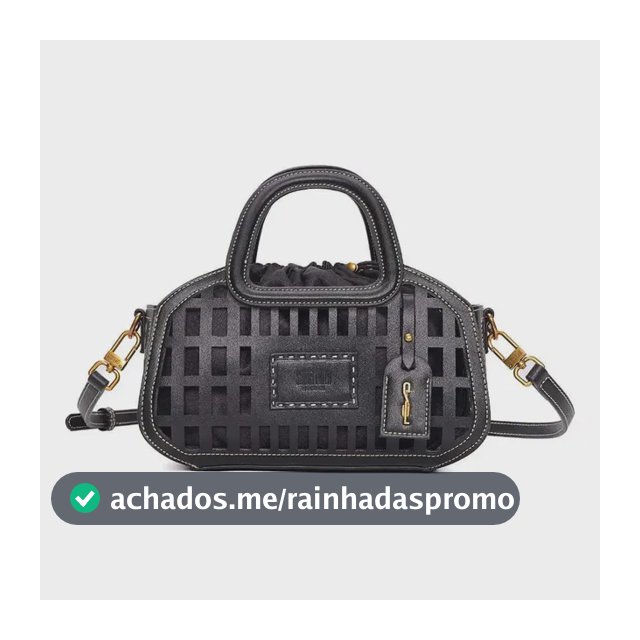 Bolsa Santa Lolla Recortes Vazados Pequena Com Bag Interna Preto