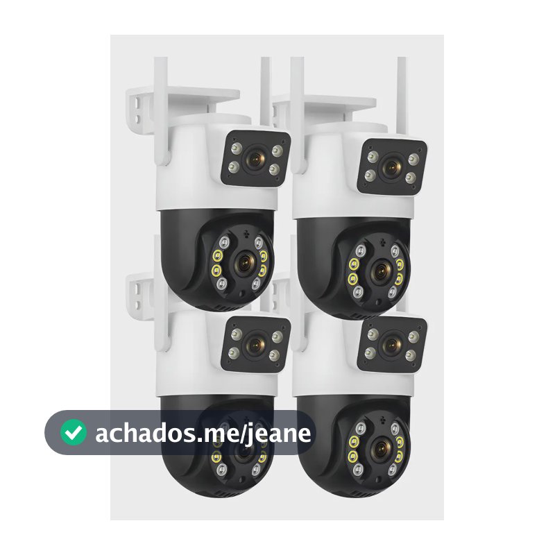 Kit 4 Camera Segurança A31 Icsee Prova D'agua Lente Dupla Cor Branco/preto Estary Shop