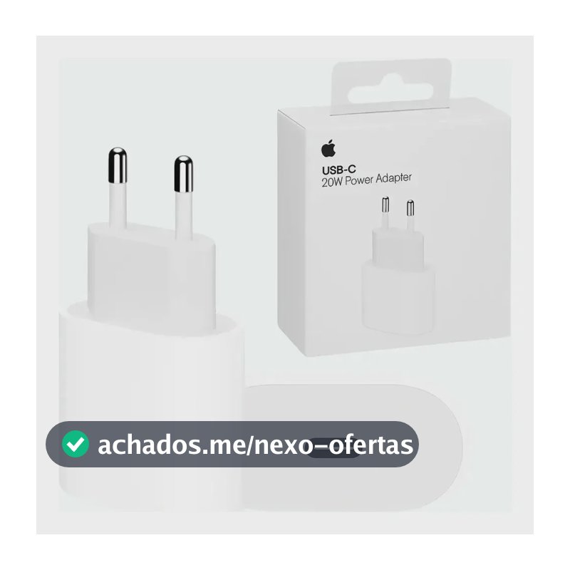 Carregador Fonte Usb-c 20w Compativel com iPhone Tipo-c Turbo Adaptador Branco - Distribuidor Autorizado