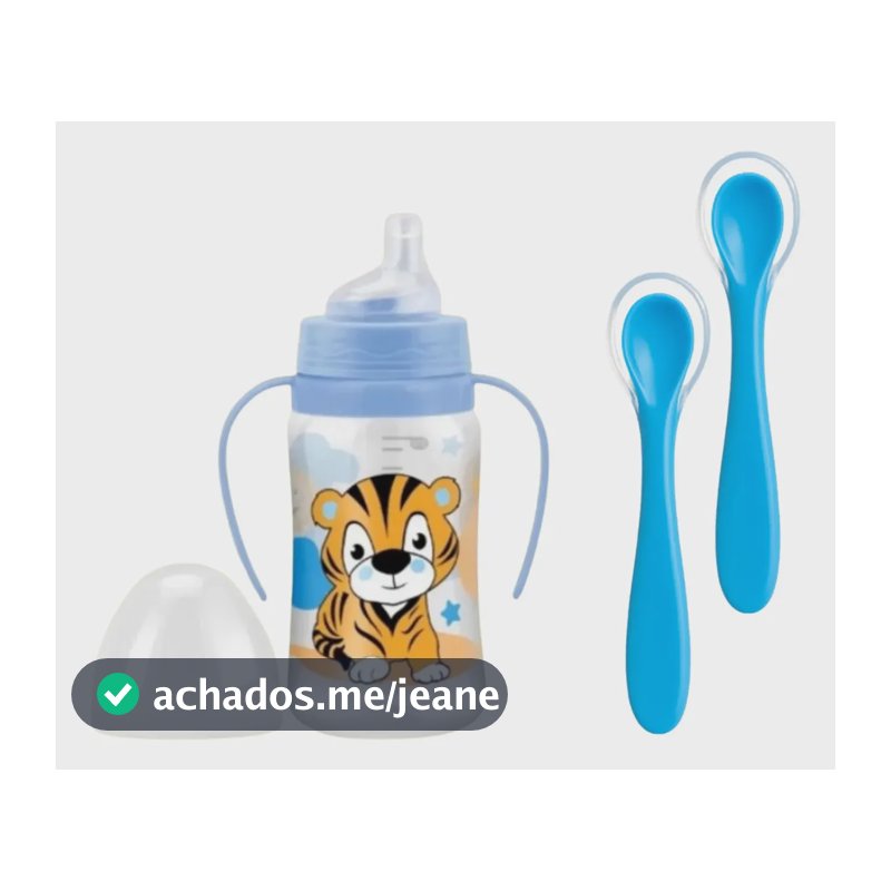 Copo Antivazamento Para Bebê 270ml Petita Cor Azul Tigre