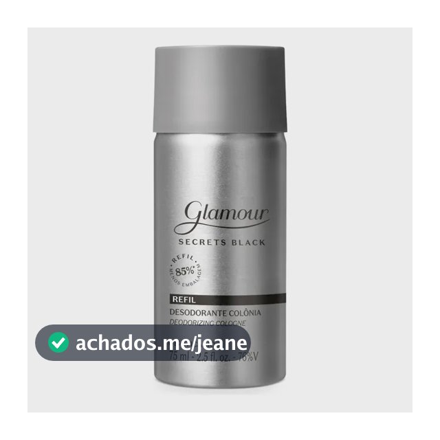O Boticário Glamour Secret Black Deo Colônia Refil 75ml