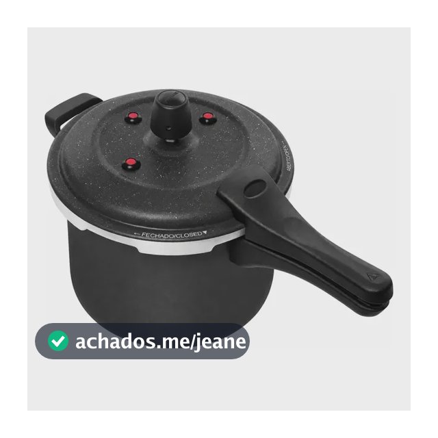 Panela de Pressão Patolux 5L Antiaderente Alumínio Preto Fecho Externo