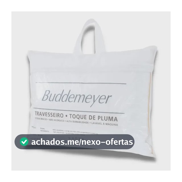 Travesseiro Toque De Pluma Buddemeyer 50x70cm Algodão Branco Suave Macio Conforto
