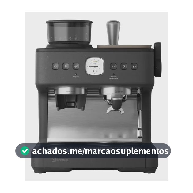 Cafeteira Espresso Latte Electrolux com Moedor de Grãos Integrado, Café em Pó e Sache Saida de Vapor independente Aquecimento de Xícaras Estilo Barista Expert ECM90 Preto Fosco