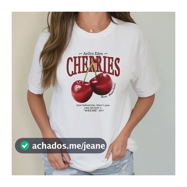 Camiseta Femenina T-shirt Cherry Estampa Algodão