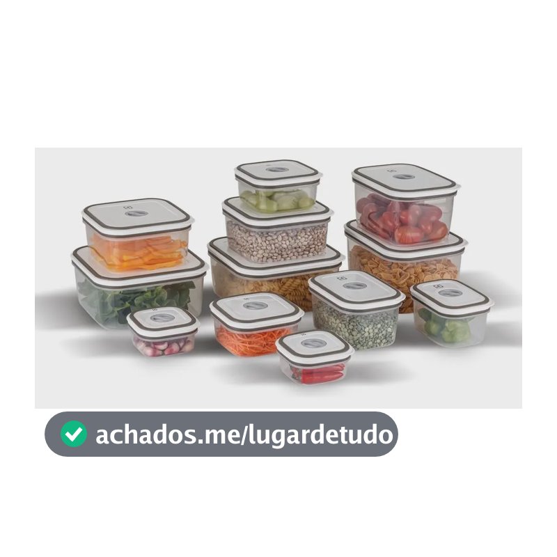 Electrolux Kit 12 Potes Herméticos de Plástico Retangulares