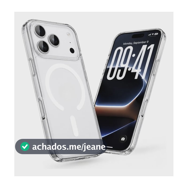Capa Capinha Magnética Proteção Compatível Com iPhone Transparente iPhone 17 Pro
