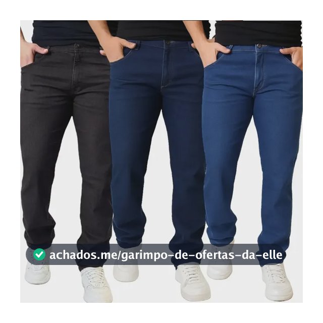 Kit 3 Calças Jeans Masculinas Com Lycra Alta Qualidade