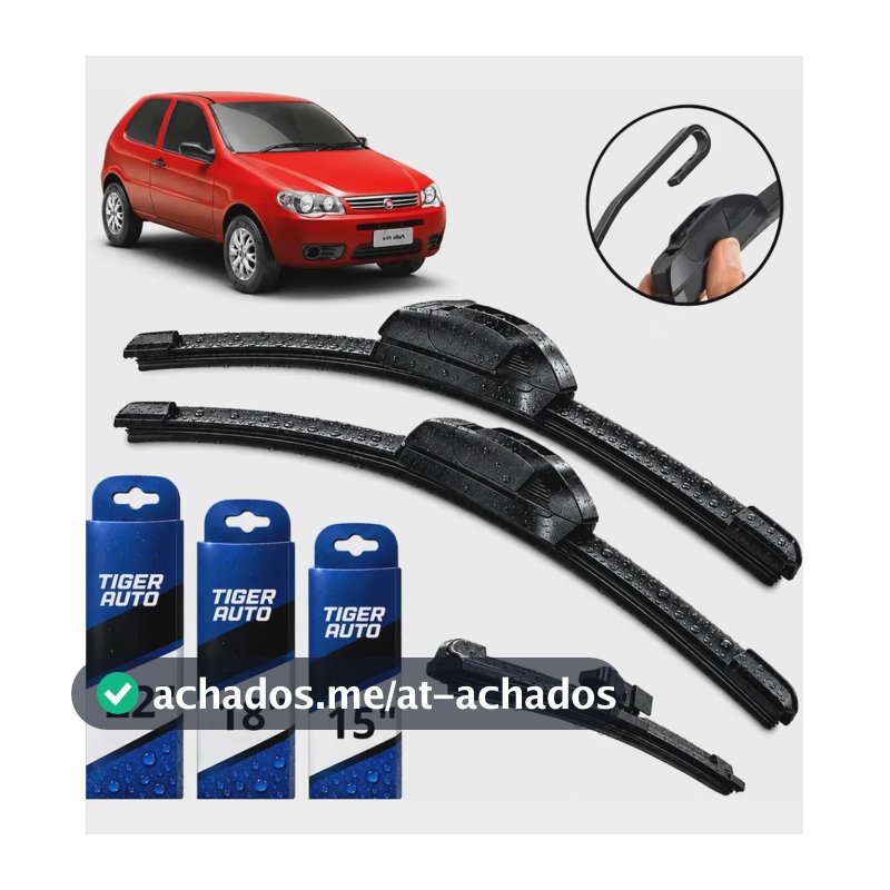 Kit 3 Palhetas Limpador Chuva Parabrisa Completo Fiat Palio Fiat Palio 2001 Á 2016