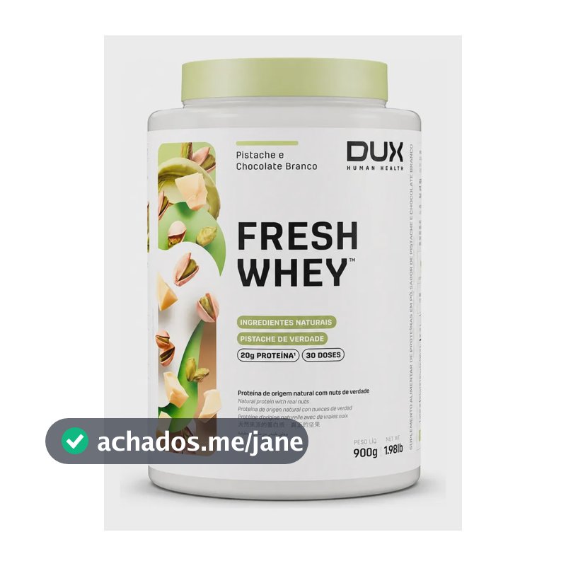 Proteína Dux Nutrition FreshWhey em pó sabor Pistache e Chocolate Branco x 900g