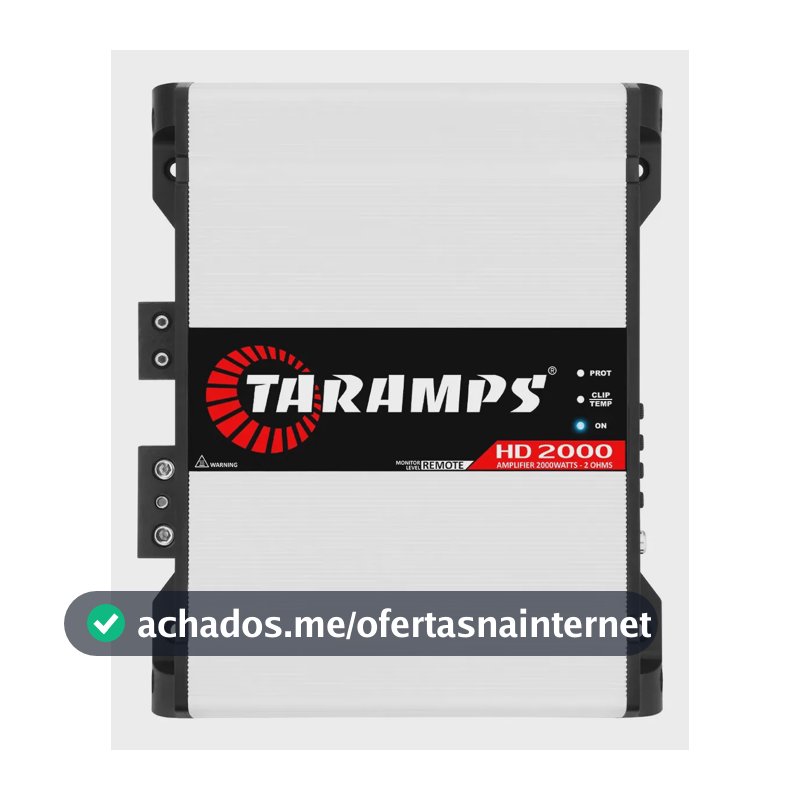Modulo Taramps Hd 2000 2 Ohms Amplificador 2000w Rms Hd 2000 Potência 2k Som Automotivo