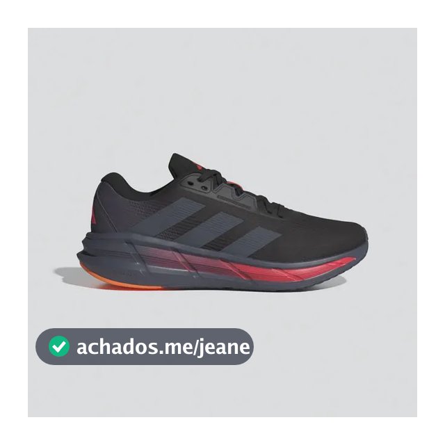 Tênis Masculino Questar 3 adidas Cblack/onix/lucred Liso 39 Br