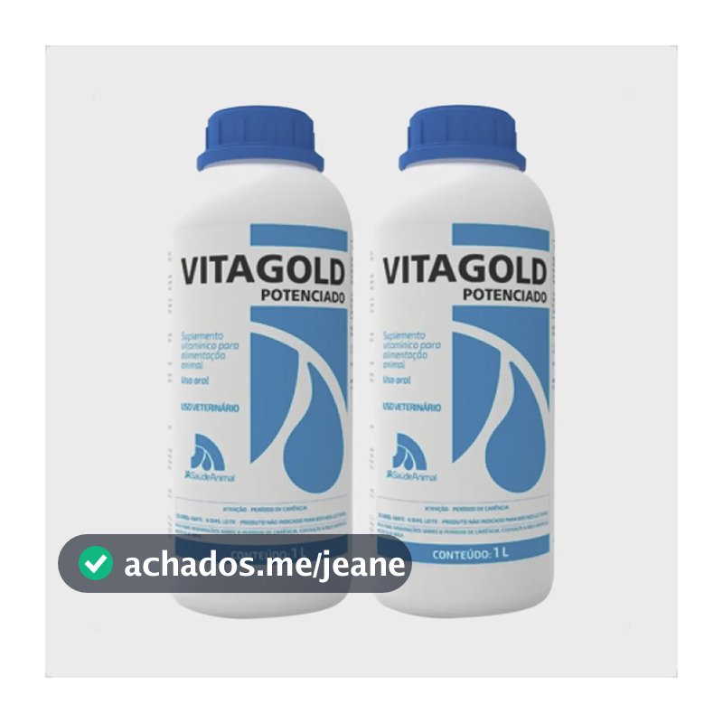 2 Vitagold Potenciado Suplemento Vitamínico Para Animais 1 L
