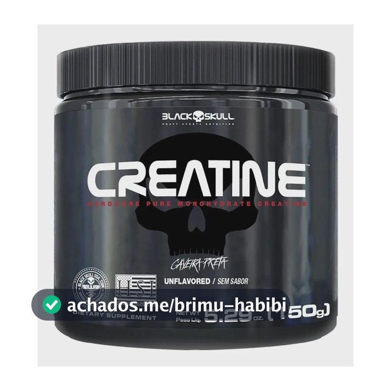 Creatina Monohidratada Em Pó 150 g Black Skull