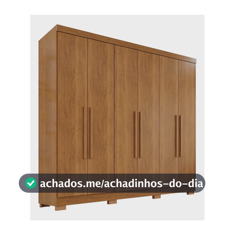 Guarda-roupa Casal 6 Portas 2 Gavetas França Wt