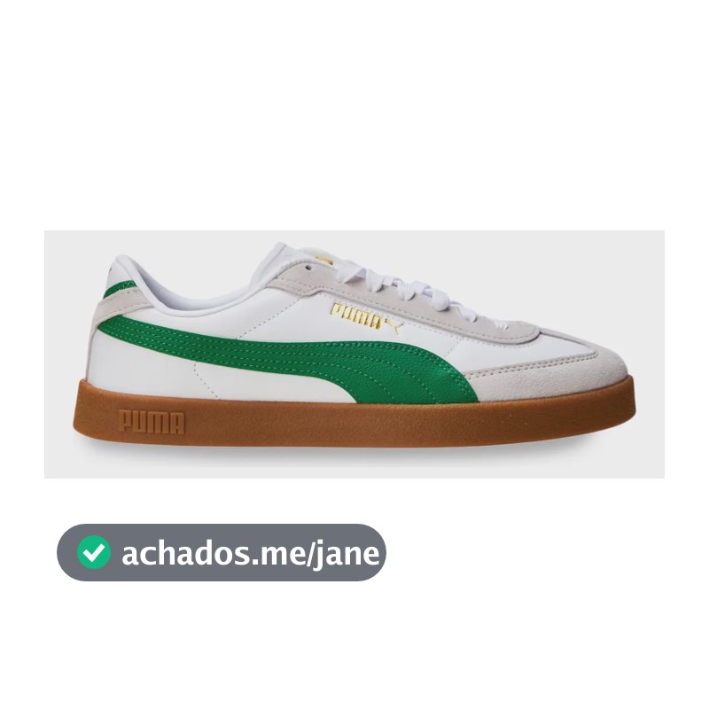 Tênis Masculino Club Ii Era Puma Branco/verde Geométrico 42 Br