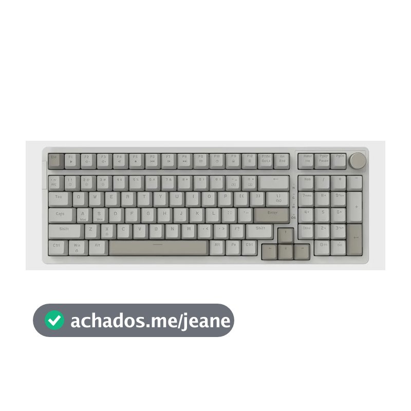 Teclado Mecânico Ajazz Ak992 98% Modelo Retrô Bege Inglês Internacional