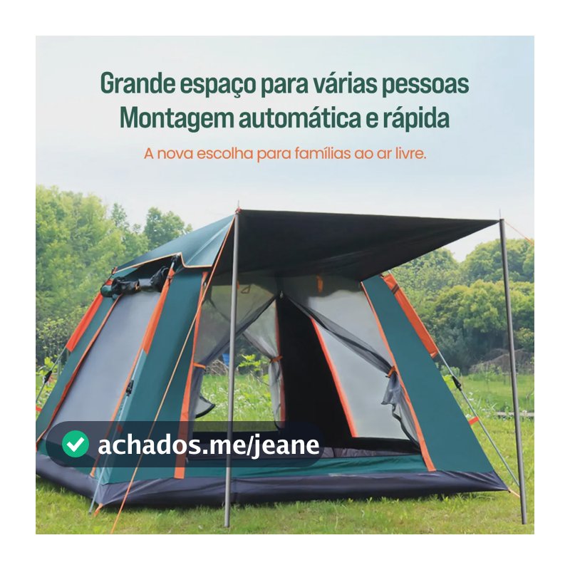 Barraca Automática De Acampamento 3-4 Pessoas New Hawaii, Impermeável E Proteção Solar Para Uso Familiar