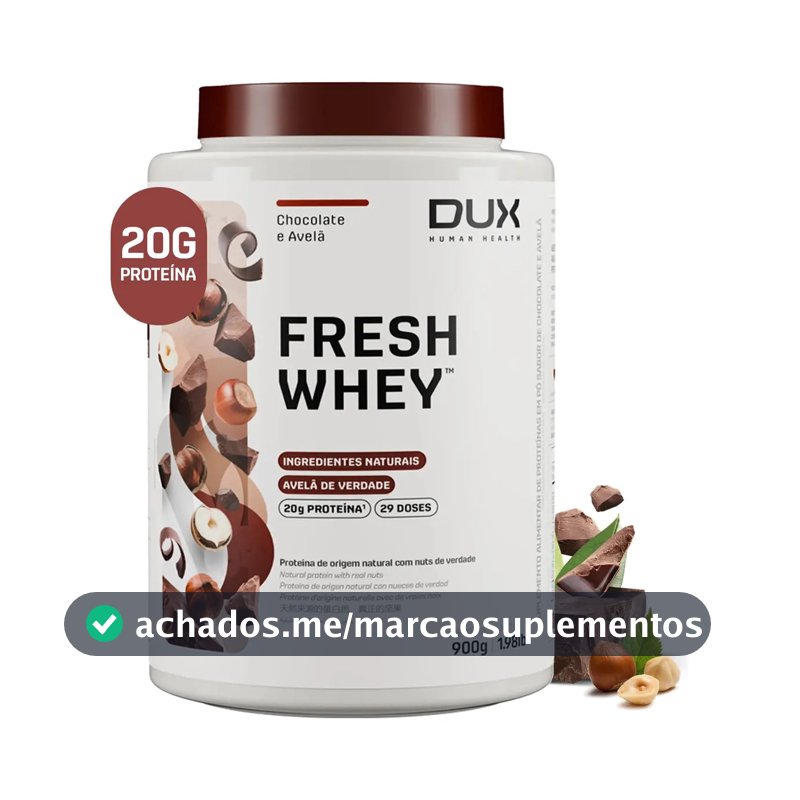 Whey protein Dux Nutrition FreshWhey em pó sabor Chocolate belga e avelã x 900g