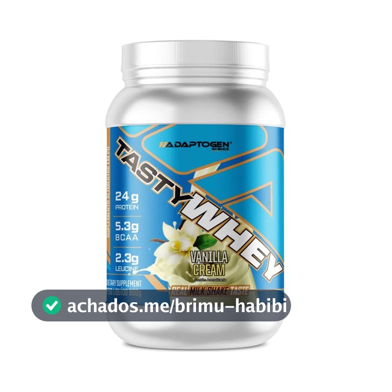 Suplemento Tasty Whey 3w Gourmet Whey Protein Adaptogen Science Pote 900g Sabor Baunilha
