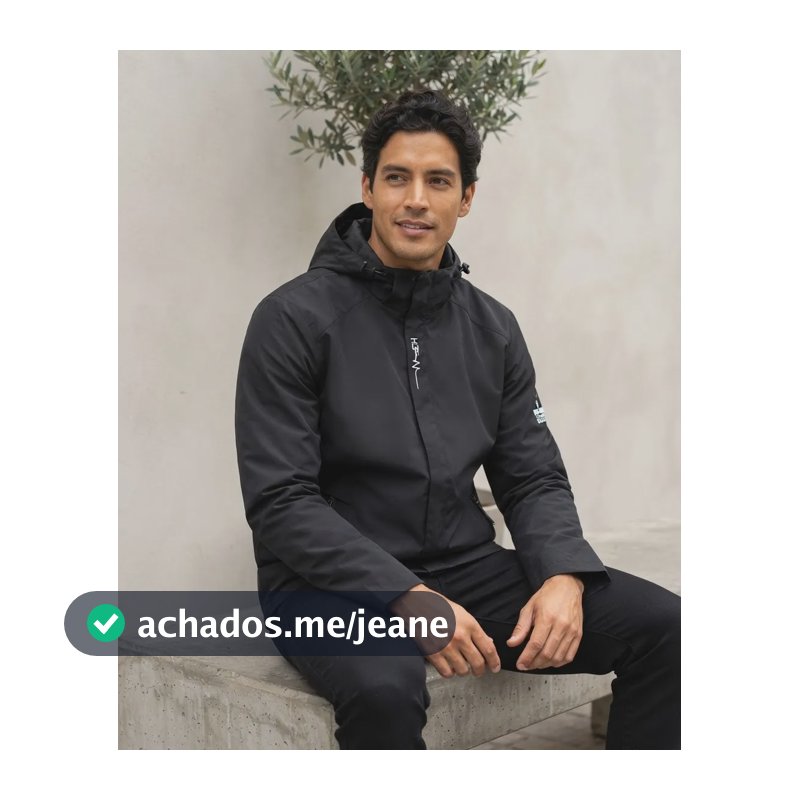 Jaqueta Masculina Corta Vento Trekking Moda Preto G Lisa