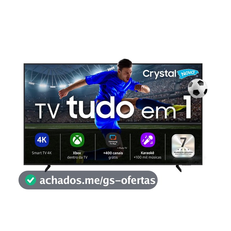 Samsung Smart Tv 65 Crystal Uhd 4k U8600f 2025, Xbox Cloud Gaming, Canais Gratuitos, Alexa
