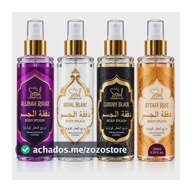 Body Splash Arabe C/4un 200ml Perfume Feminino de Luxo Alta Concentração