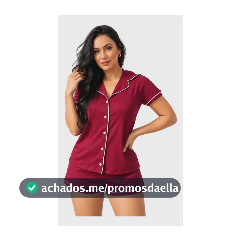 Pijama Blogueira Feminino Curto Shorts Baby Doll Maternidade