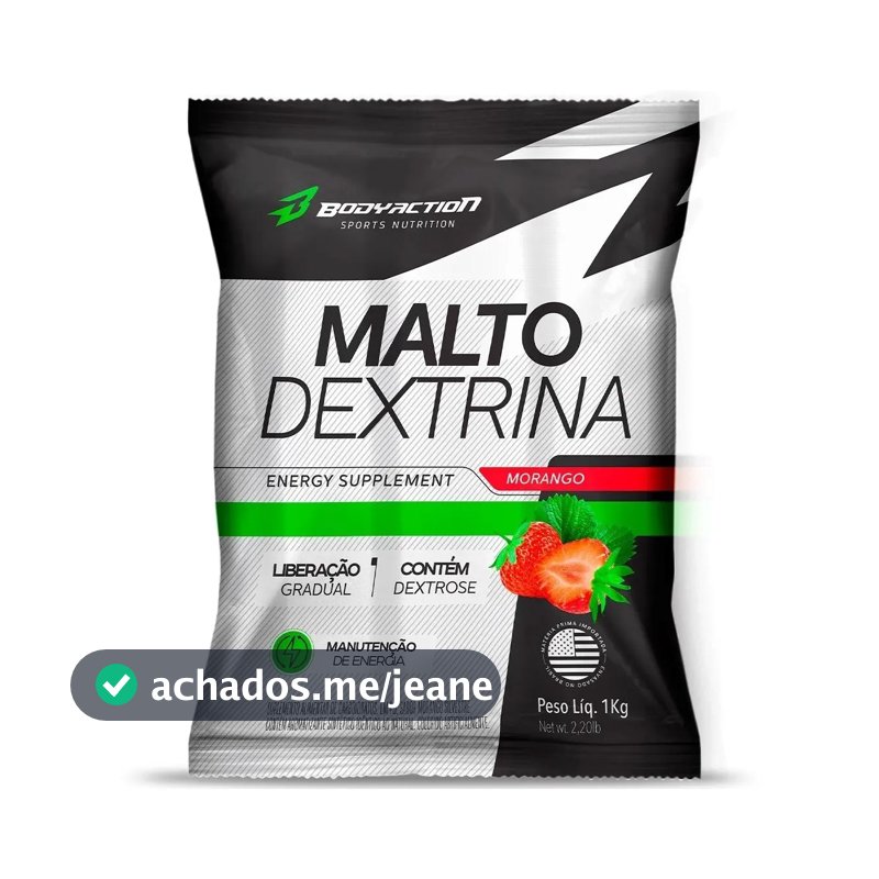 Suplemento Em Pó Bodyaction Sabor Morango Silvestre Em Refil De 1000g