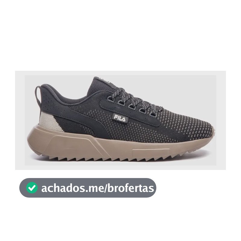 Tênis Masculino Freestyle Ii Fila Preto/bege/oliva Liso 39 Br